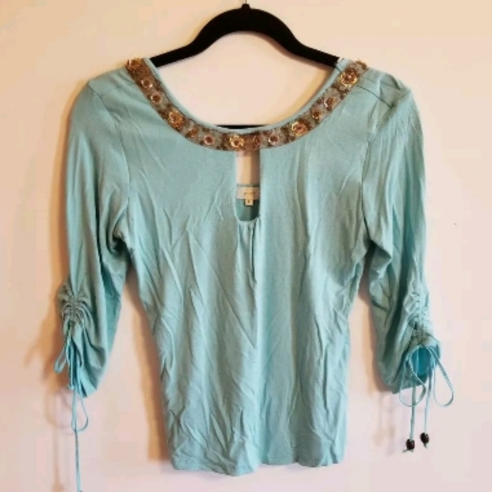 Ruth Embellished Neckline Top...S